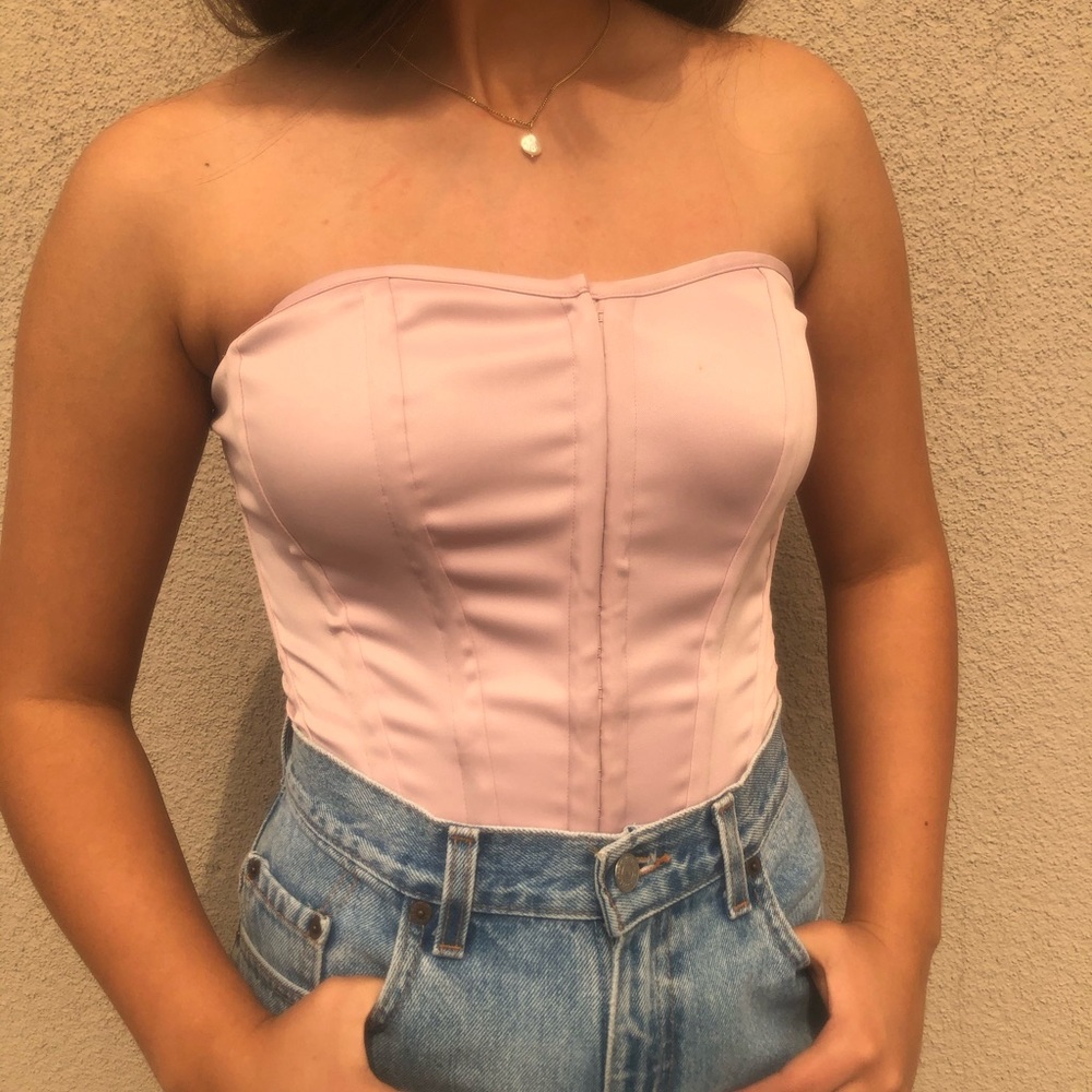 Edwardian inspired Y2K charmeuse corset